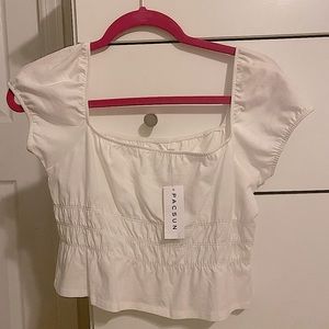 PacSun Me to We Babydoll Tee White